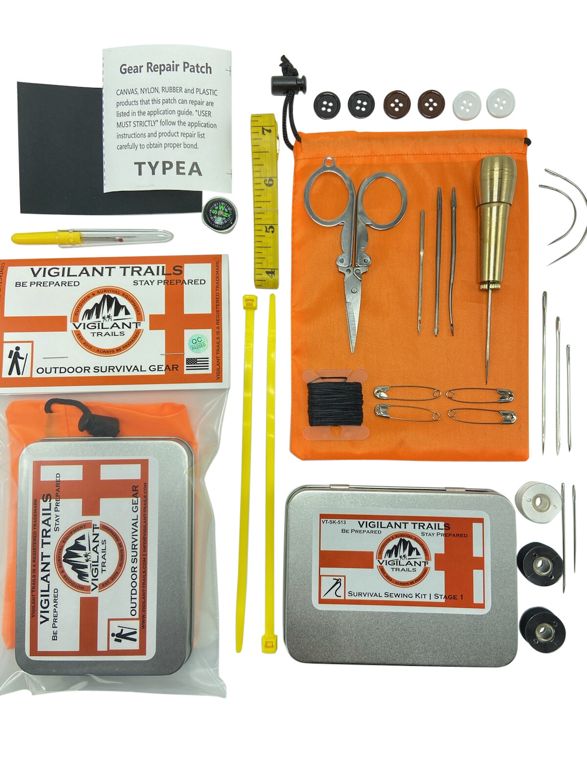 Vigilant Trails Pre-Packed Survival Sewing Kit Stage-1